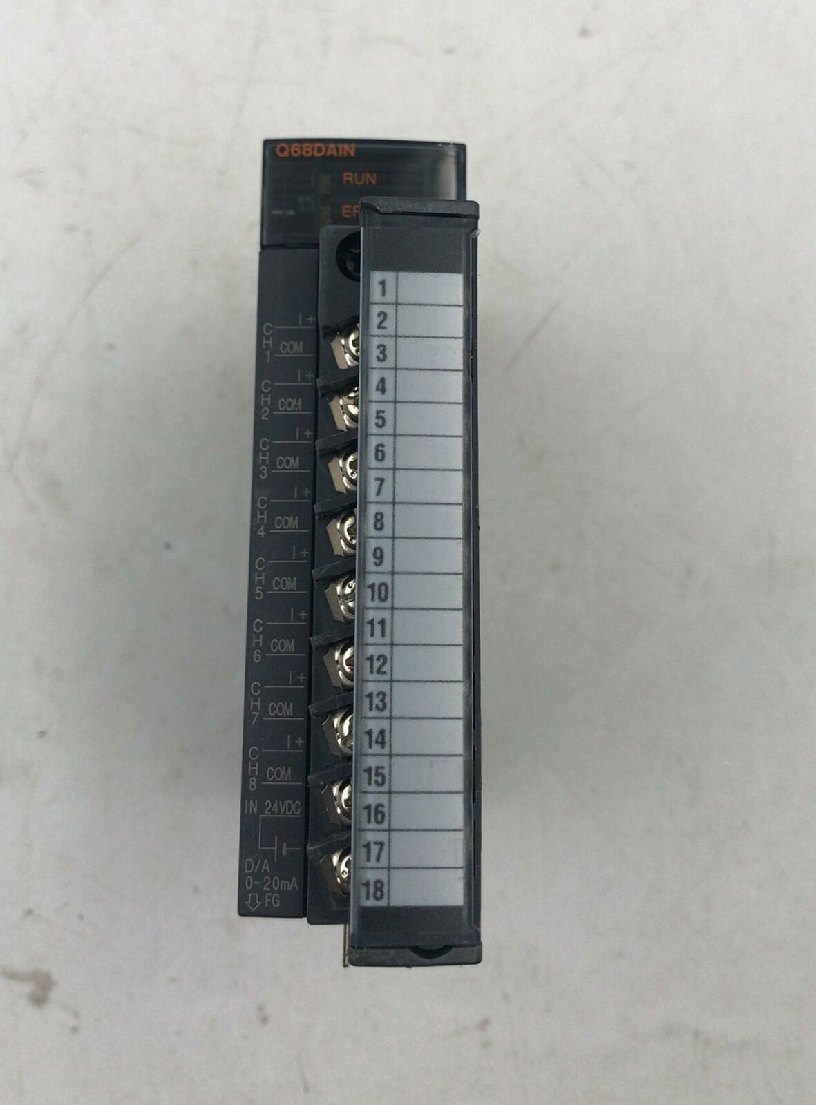 used ONE Mitsubishi Q series PLC module Q68DAIN Tested in Good Condition - MITSUBISHI