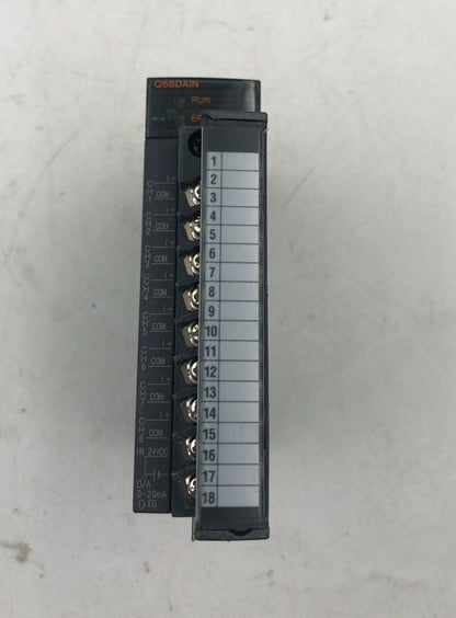 used ONE Mitsubishi Q series PLC module Q68DAIN Tested in Good Condition - MITSUBISHI