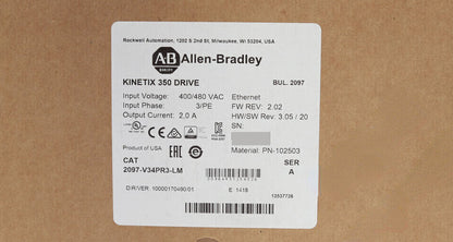 2097-V34PR3-LM Kinetix 350 Servo Driver New Factory Sealed AB - KINETIX