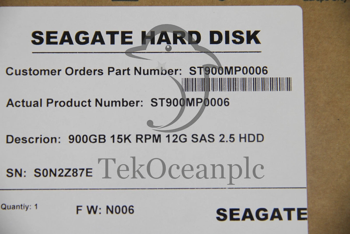 Seagate 900GB 2.5" Hard Drive ST900MP0006 15K SAS Internal #te