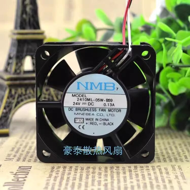 NMB 2410ML-05W-B59 DC24V 0.13A 60*60*25MM 3-Wire Axial Cooling Fan