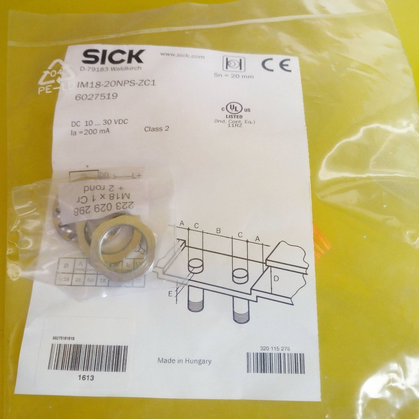 SICK Proximity Sensor IM18-20NPS-ZC1 Fast - SICK
