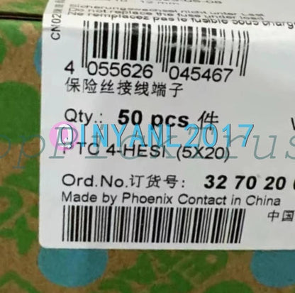 50PCS Phoenix Contact 3270200 fuse terminal block PTC 4-HESI (5X20)