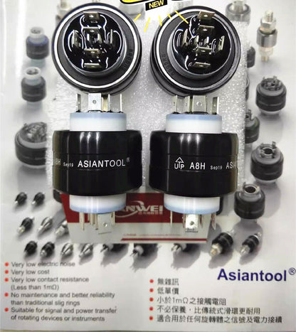 new 1pcs Asiantool Mercury Conductive Slip Ring A8H 8Poles 4/30A Rotary Connector - ASIANTOOL