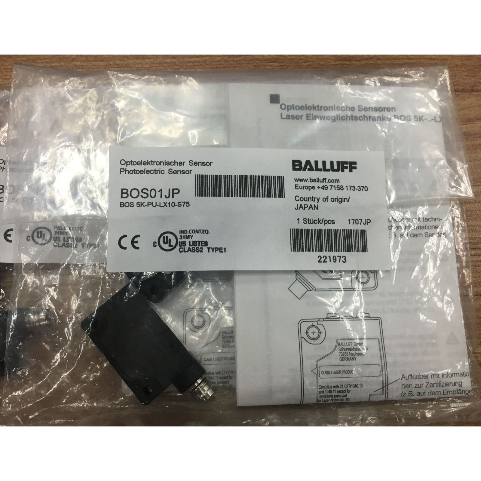 1PC BALLUFF BOS 5K-PU-LX10-S75 Proximity Switch, 1-Year Warranty - BALLUFF
