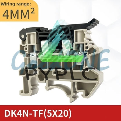 50PCS DINKLE DK4N-TF(5X20) Pure Copper Rail Terminal Block