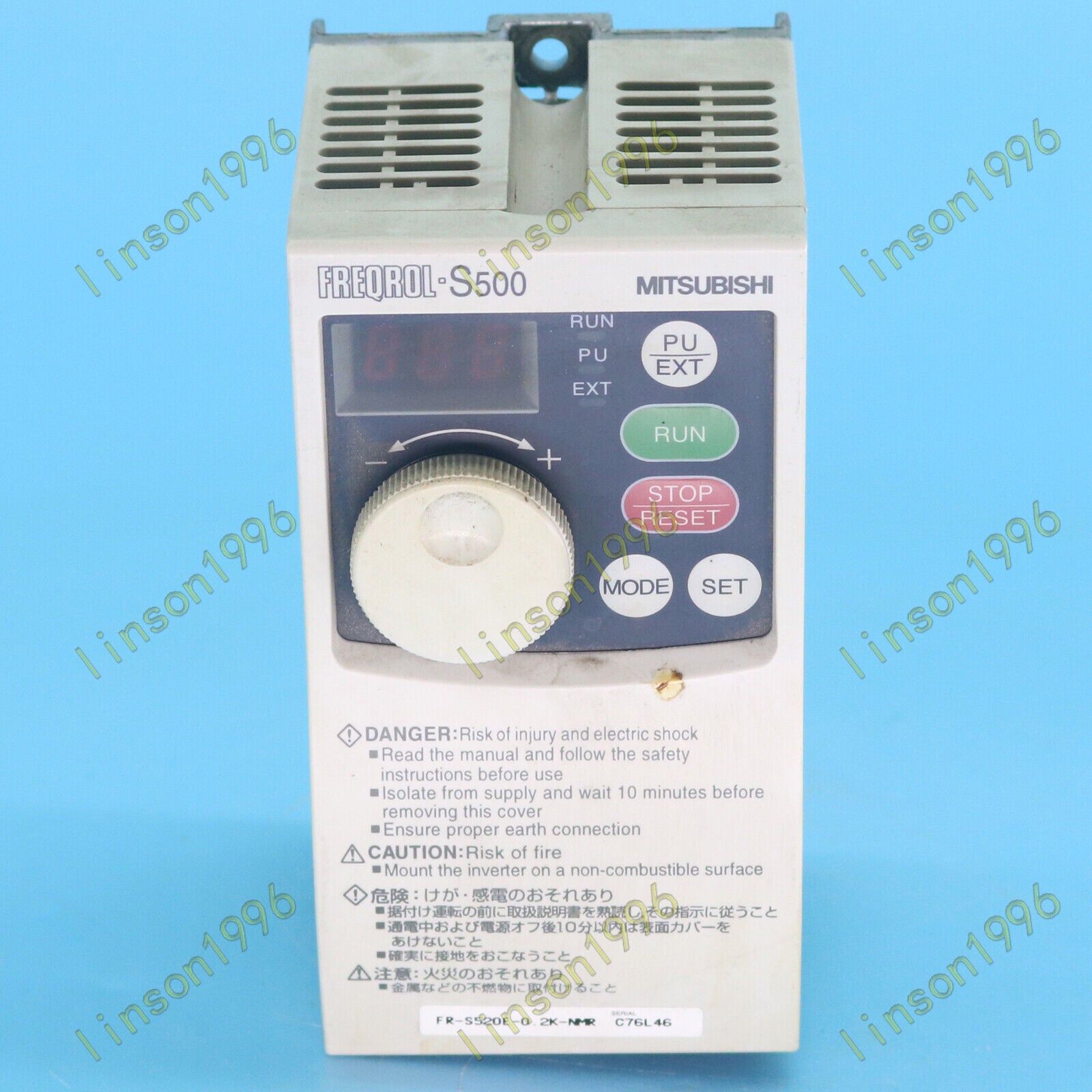 Mitsubishi Inverter FR-S520E-0.2K-NMR Used – Good Condition - MITSUBISHI