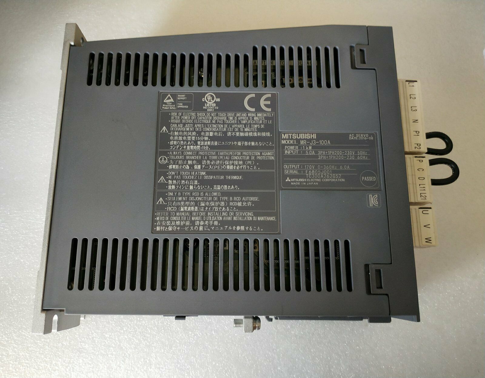 Mitsubishi servo drive MR-J3-100A, Tested & Working - MITSUBISHI