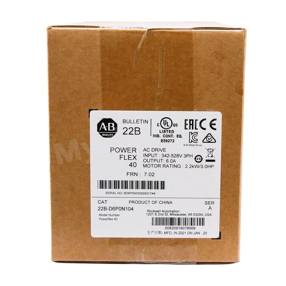 New AB 22B-D6P0N104 SER A PowerFlex 40 AC Drive - ABB