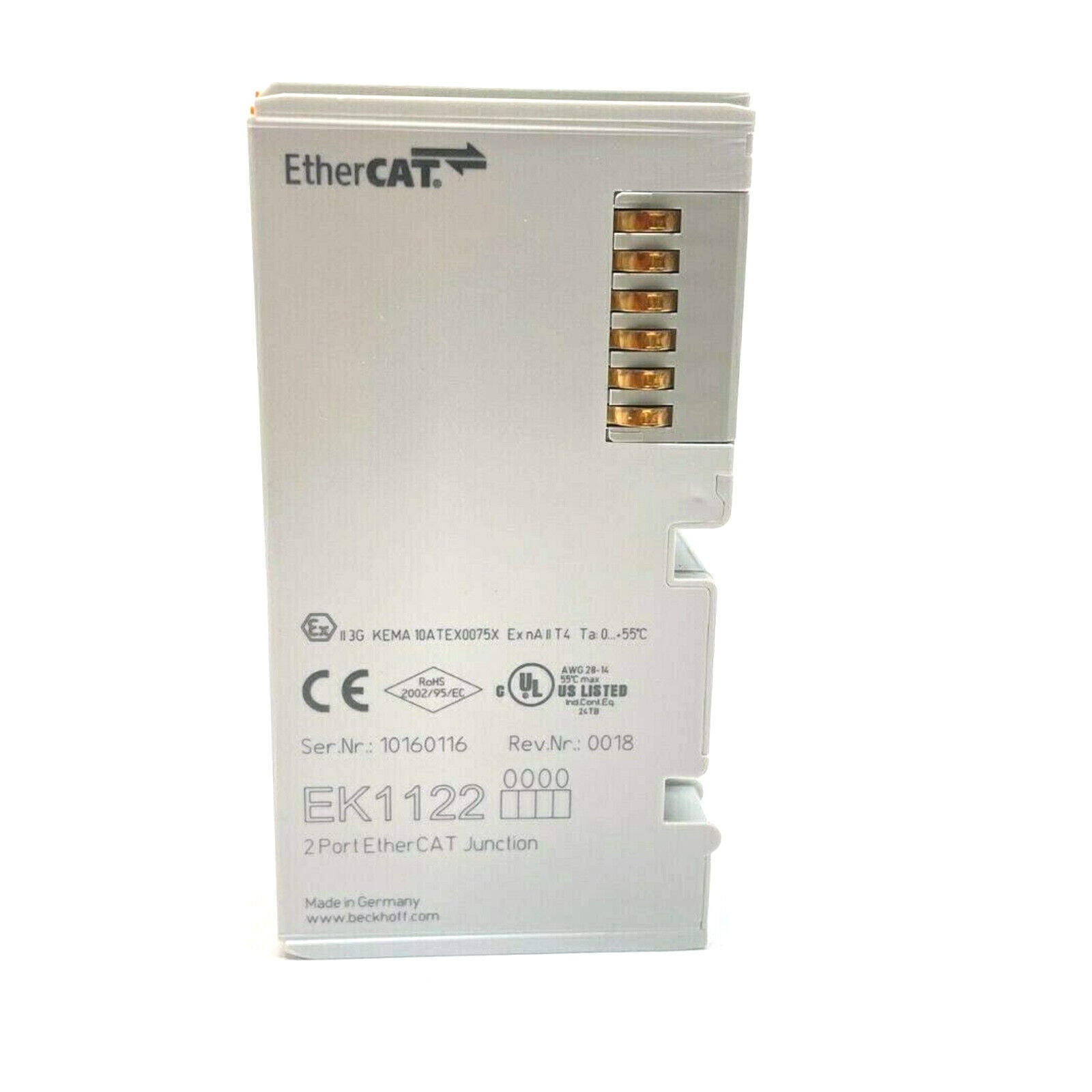 new  BECKHOFF EK1122 2-port EtherCAT Junction