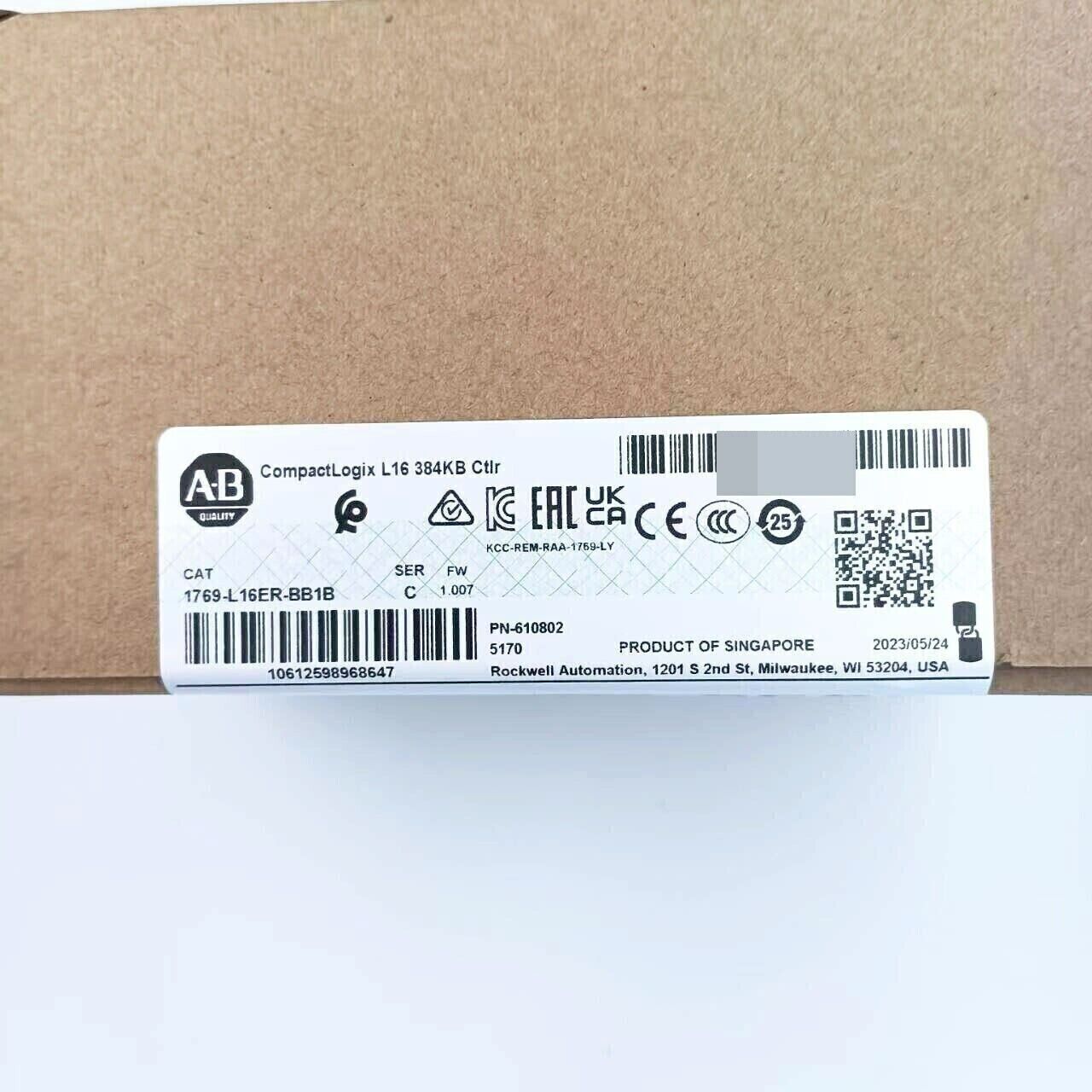 New Factory Sealed AB 1769-L16ER-BB1B SER C CompactLogix Controller 384KB - COMPACTLOGIX