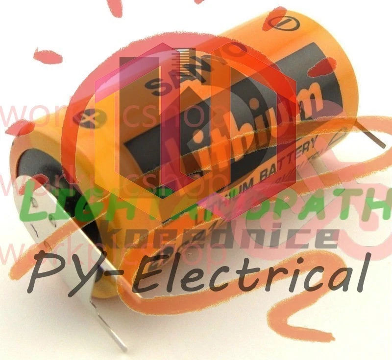 2pcs SANYO CR17335 3V PLC Battery 3P tabs to Repair Saab Cell Pin Type +2P-1P #L