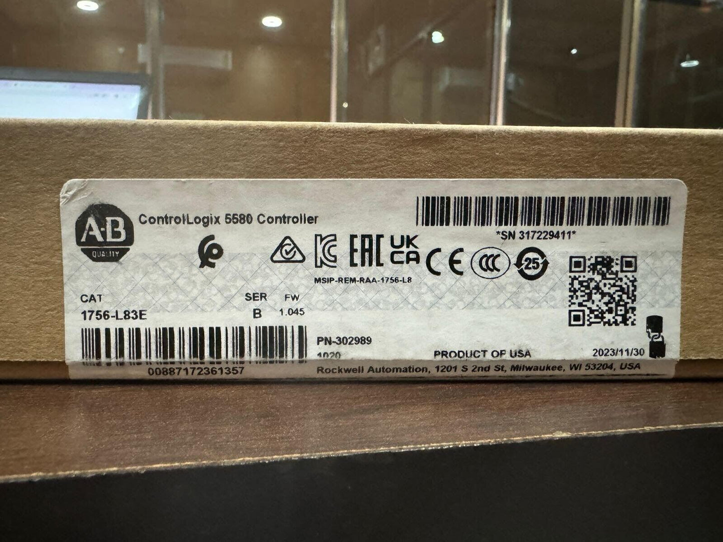 New Sealed Allen-Bradley 1756-L83E ControlLogix 5580 Controller - ALLEN-BRADLEY