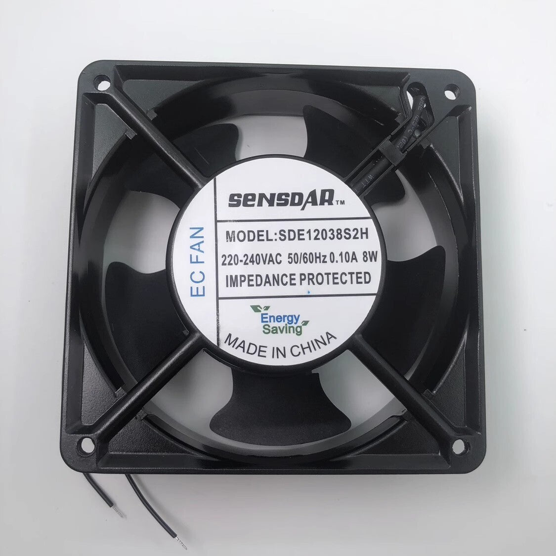 SENSDAR SDE12038S2H AC220V-240V 0.10A 8W 12CM Metal Cooling Fan