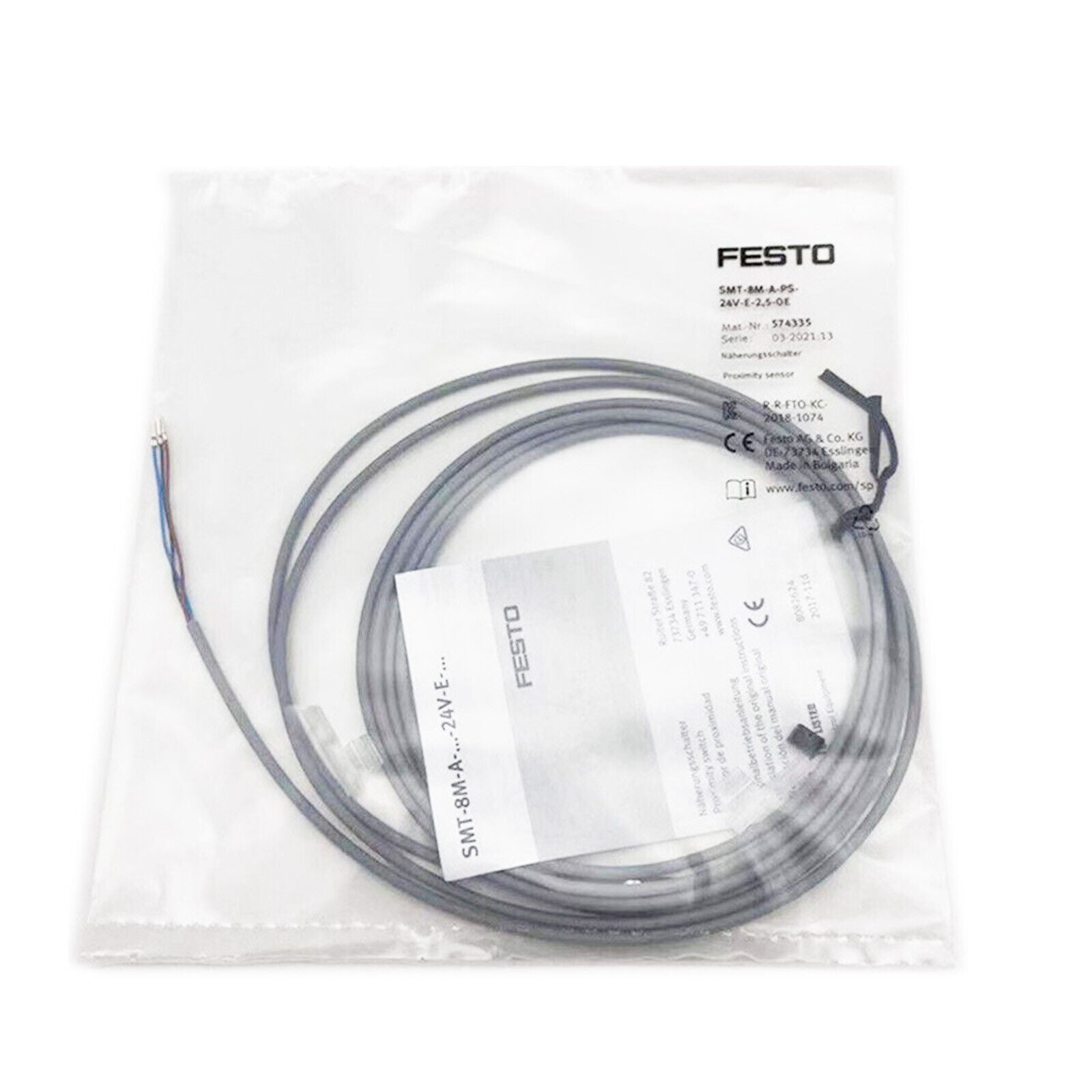 FESTO SMT-8M-A-PS-24V-E-2,5-OE 574335 Proximity Switch Sensor - FESTO