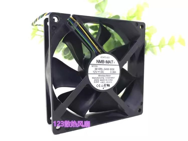 NMB 3610RL-04W-B56 9025 DC12V 0.38A 9CM 4-Wire PWM Cooling Fan