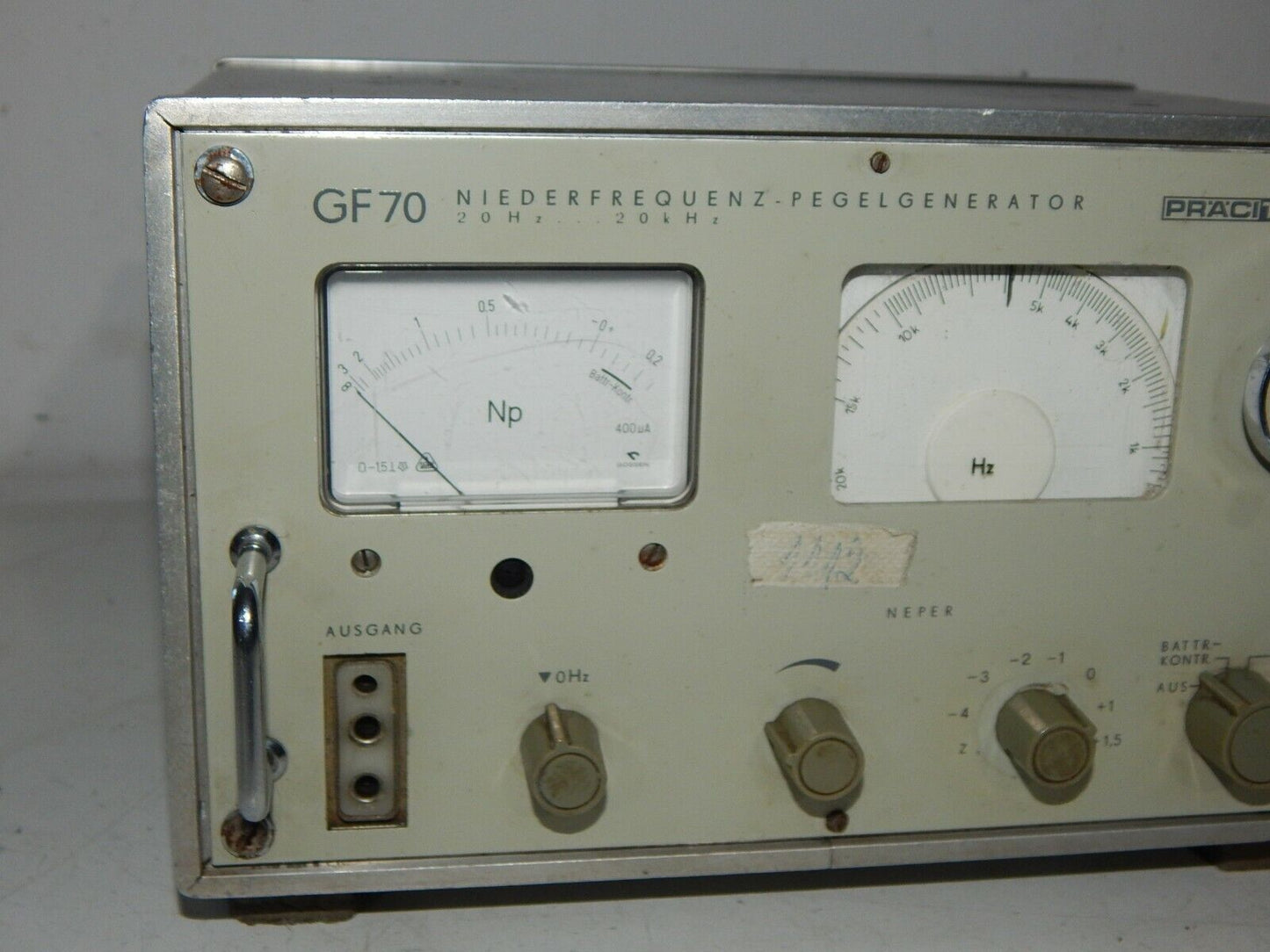 PRÄCITRONIC Measuring Device GF 70 Low-Frequency Level Generator 20Hz-20kHz - PRÄCITRONIC