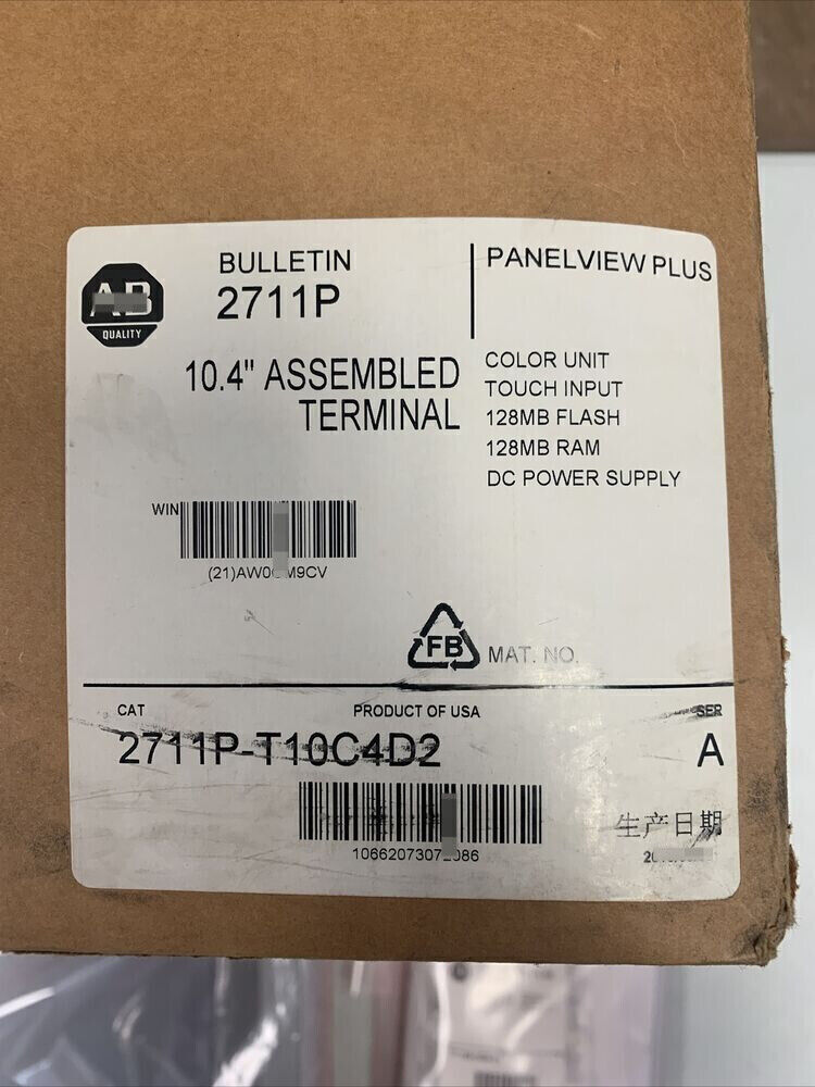 Panelview Plus 1000 Operator Interface Panel 2711P-T10C4D2 US - PANELVIEW