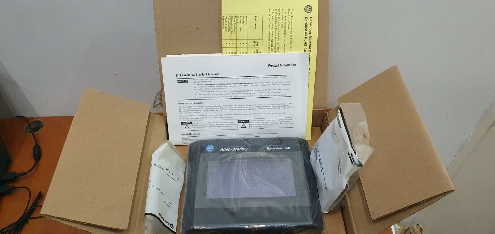 Allen Bradley 2711-T5A20L1 Ser B FRN 4.48 PanelView 550 HMI Touchscreen - ALLEN BRADLEY