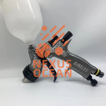 TE20 1.3MM Nozzle Grey Spray Gun 600ML CUP HVLP Paint Tool for Devilbiss