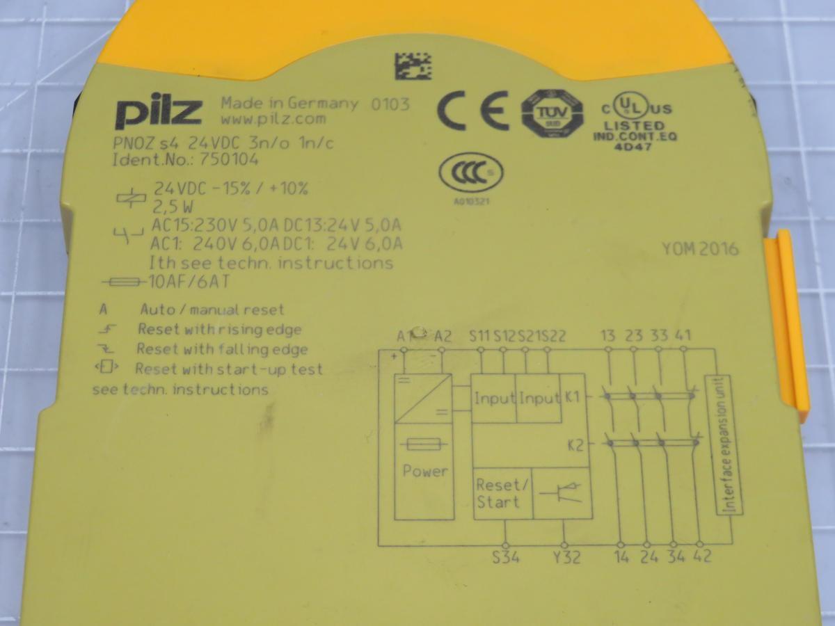 1PC Pilz 750104 PNOZ S4 Safety Relay 24VDC 3 - KOEED