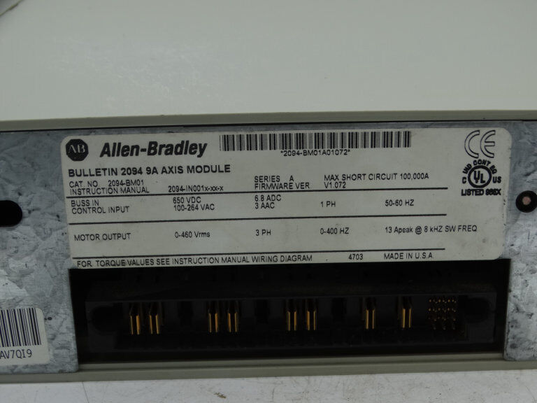 Allen Bradley 2094-BM01 Series A Servo Drive - High Precision Industrial Motor Control - 200 RPM Maximum Speed - Precision Encoding - Robust Build Quality - ALLEN BRADLEY