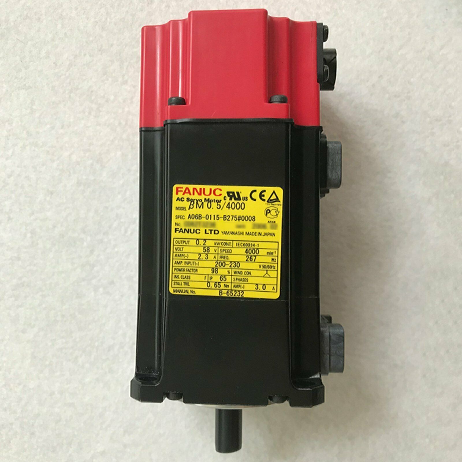 Used Fanuc A06B-0115-B275 Servo Motor – Tested and Working Condition - FANUC