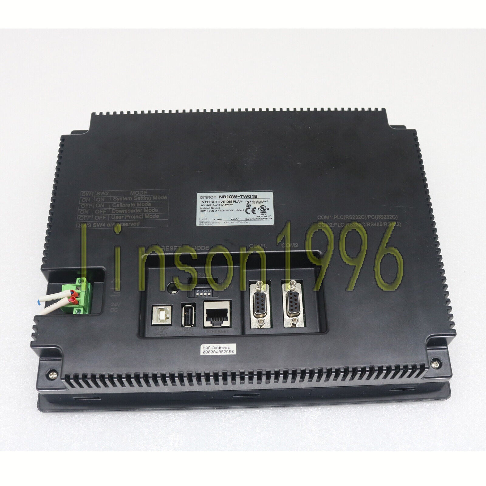 Omron Touch Screen NB10W-TW01B Tested Good Condition - OMRON
