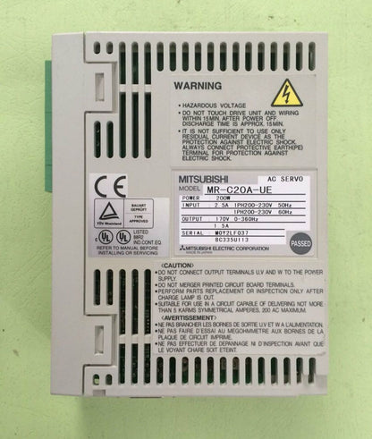 Used Mitsubishi PLC MR-C20A-UE Servo Drive in Good Condition - MITSUBISHI
