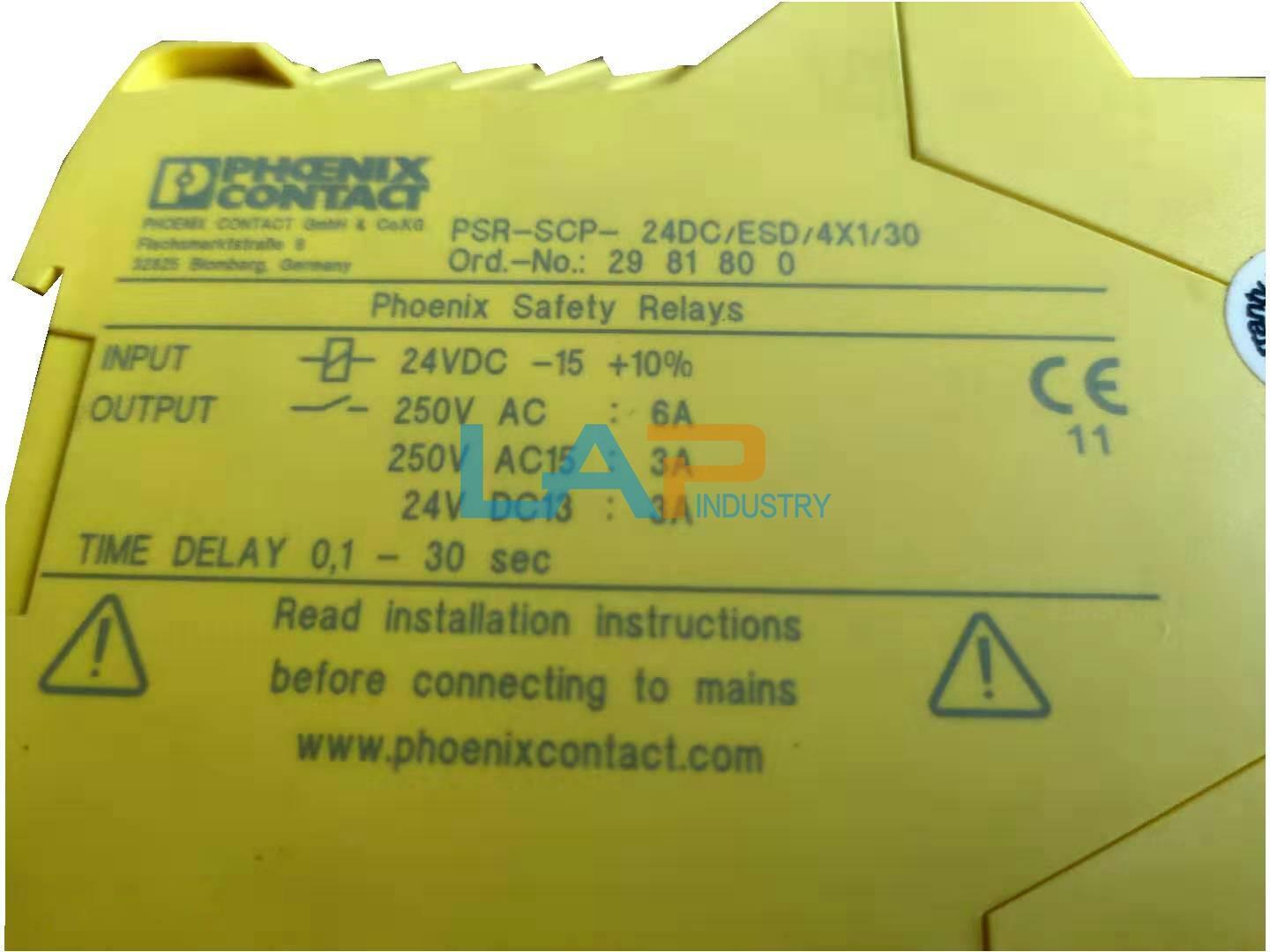 new 1PCS  FOR Phoenix PSR-SCP-24DC/ESD/4X1/30 Safety Relay 2981800