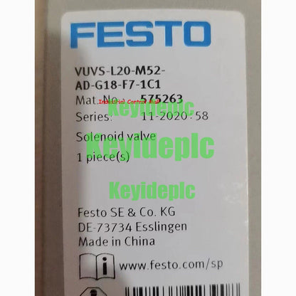1PC For FESTO VUVS-L20-M52-AD-G18-F7-1C1 575263 Solenoid Valve Free Shipping