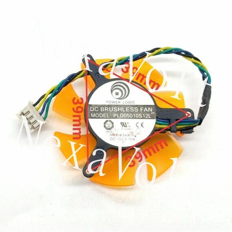 45mm Zotac NVIDIA Geforce Fan Replacement 39mm 4Pin PLD05010S12L 12V 0.10A R175