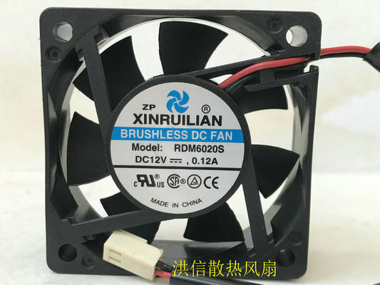 used XINRUILIAN RDM6020S DC12V 0.12A 6 cm 6020 60mm silent fan 2pin