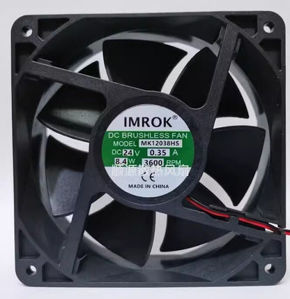 IMROK MK12038HS DC24V 0.40A 2-Wire Inverter Cooling Fan