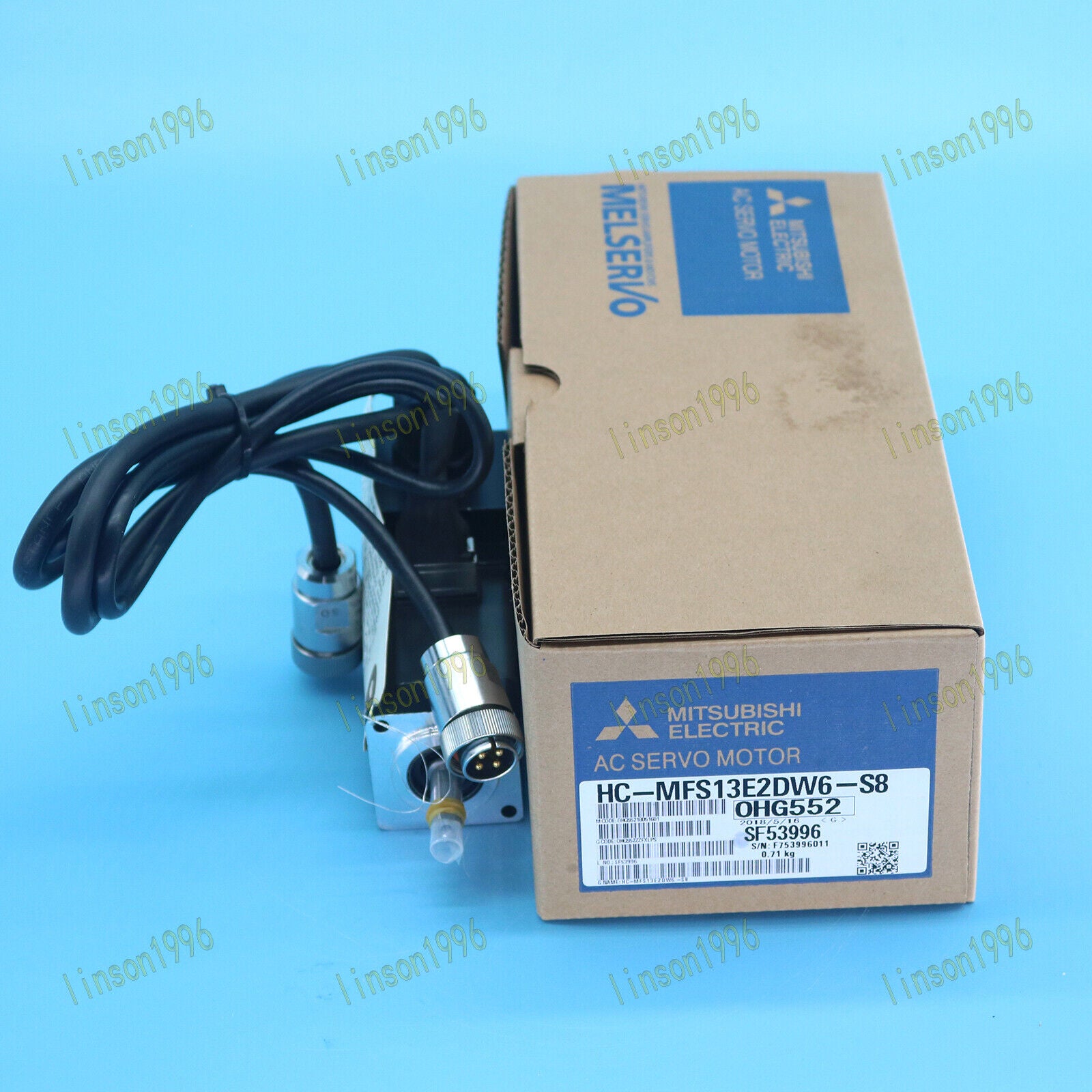 Mitsubishi HC-MFS13E2DW6-S8 AC Servo Motor Ship - MITSUBISHI