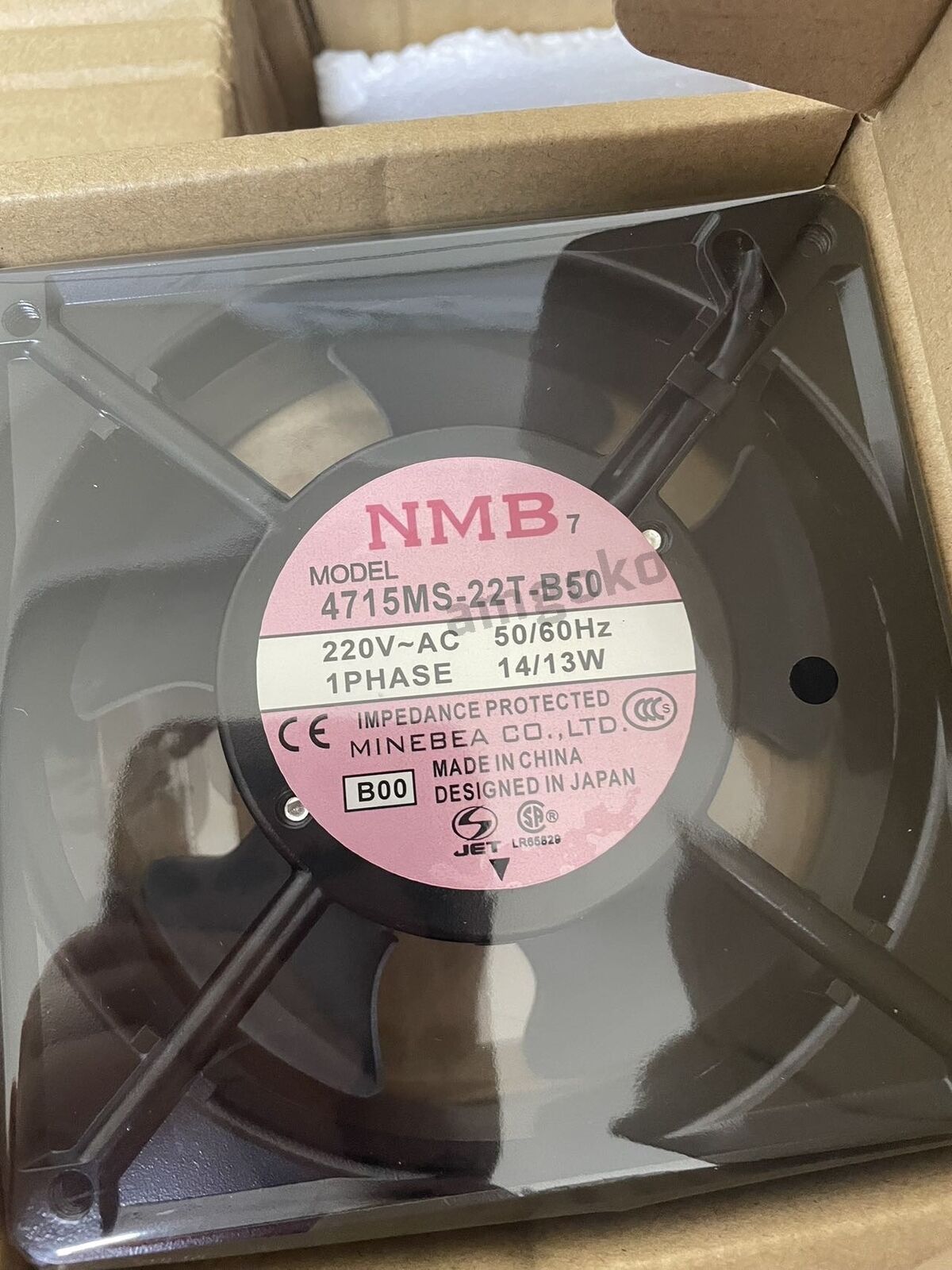 New 1-Piece 4715MS-22T-B50 NMB120x120x38 220V - NMB