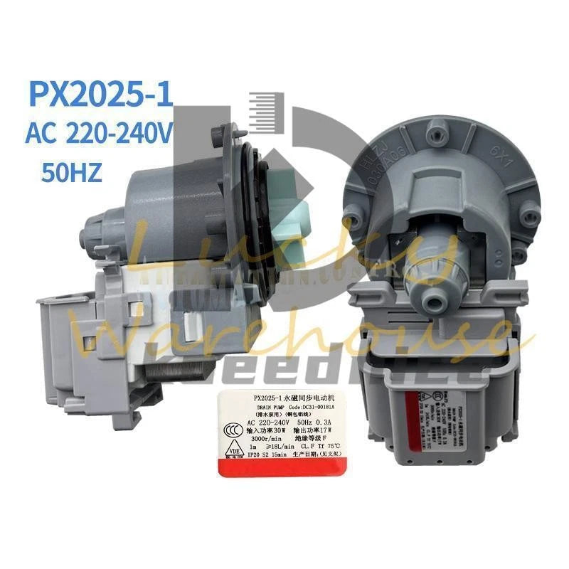 For Samsung Drain Pump PX2026-1 220-230V DC31-00181B PX2025-1 B15-6A DC31-00181A