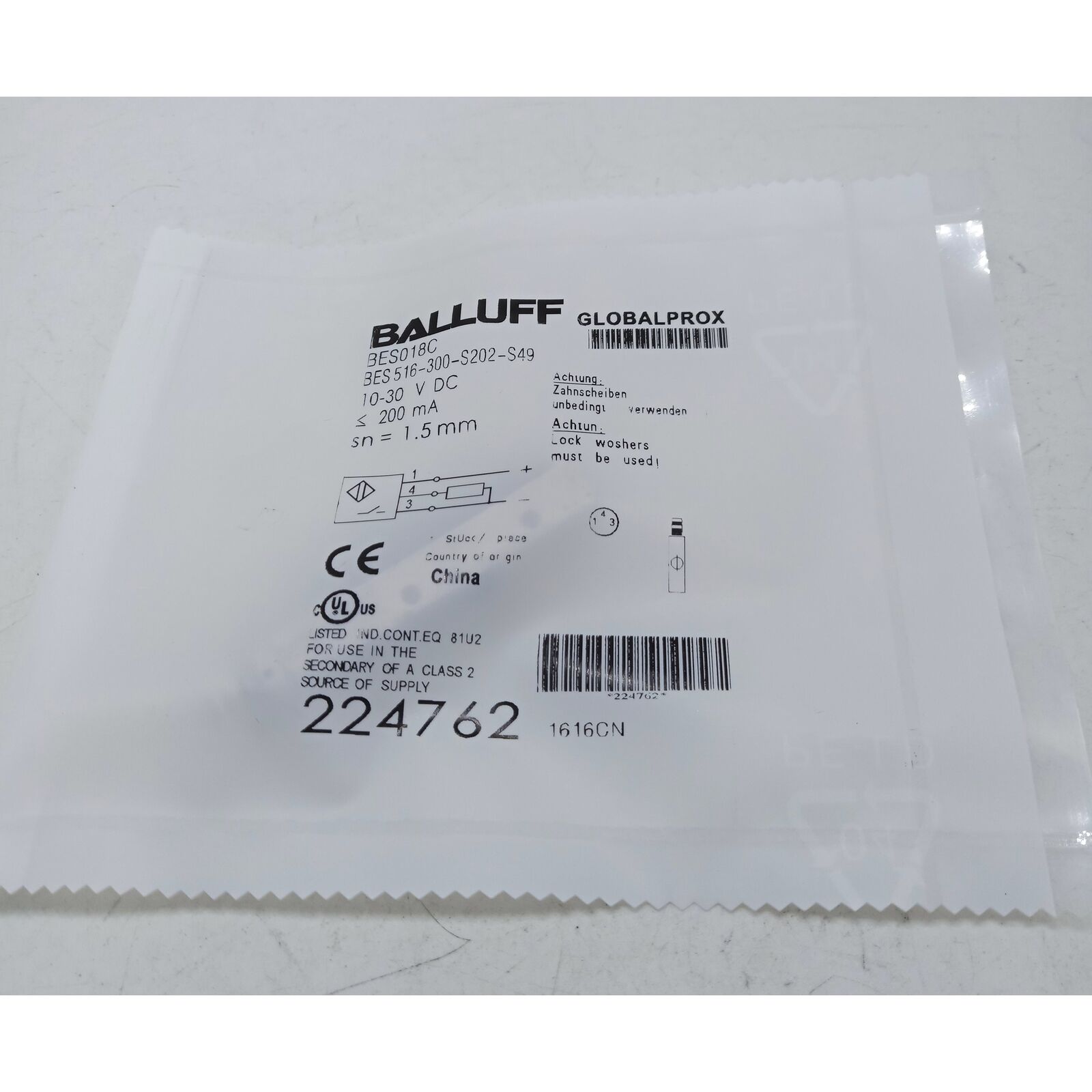 Balluff Proximity Switch BES 516-300-S202-S49 - BALLUFF