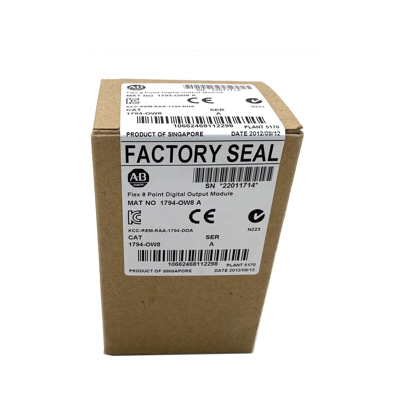 Factory Sealed AB 1794-OW8 SER A Flex 8 Point Relay Output Module 1794OW8 AB