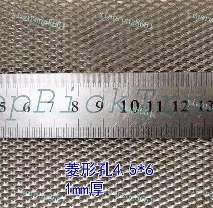 1PC Metal Titanium Mesh Sheet Perforated Plate Expanded 300mm X 300mm X 1mm