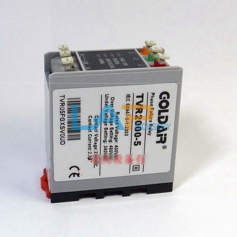 new 1Pcs  For GOLDAIR phase sequence protection relay TVR2000-5 400VAC 2.0A