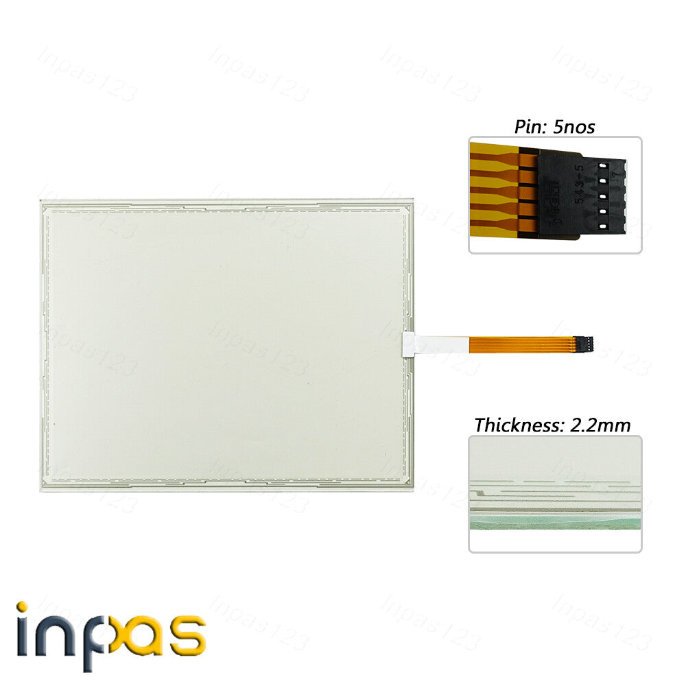 new For 6186M-15PT 6186M-15PTSS Touch panel screen glass + Front Film overlay