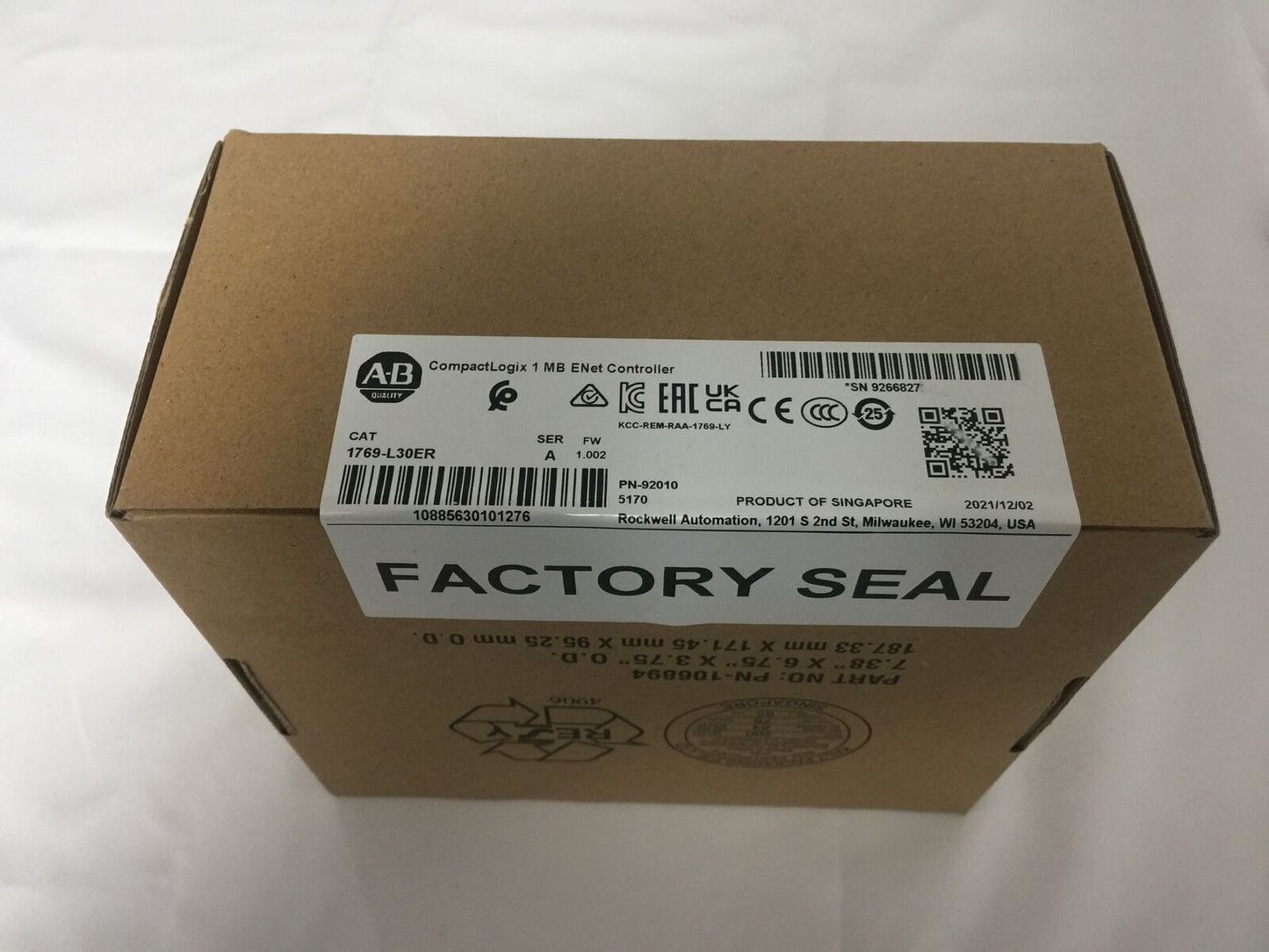 Allen-Bradley CompactLogix 1 MB ENet Controller TX 2022: - ALLEN-BRADLEY