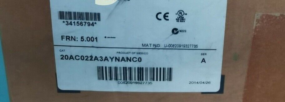 Allen Bradley PowerFlex 70 AC Drive 20AC022A3AYNANC0 - ALLEN BRADLEY