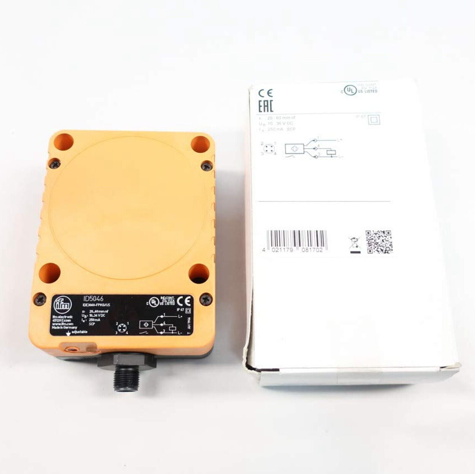 IFM ID5046 IDE3060-FPKG/US-100-DPS Proximity Switch Sensor IFM