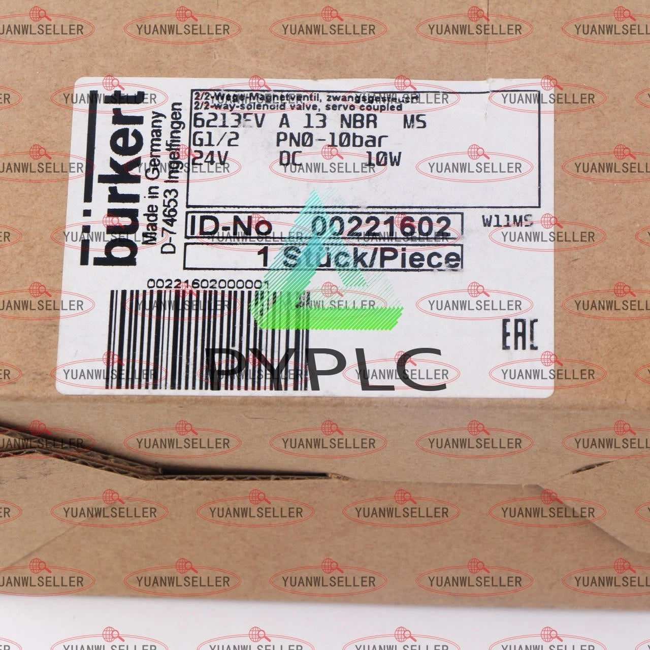 1PCS Burkert 00221602 6213EV G1/2 24V Solenoid Valve