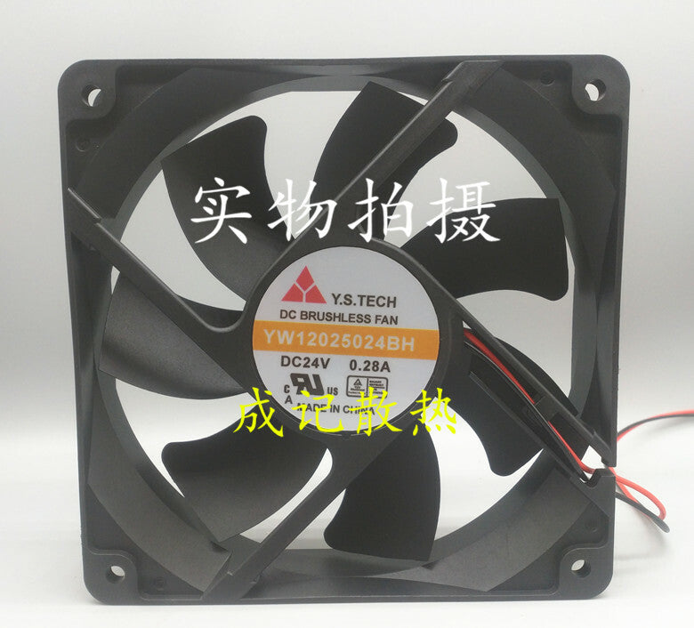 1pcs Y.S.TECH YW12025024BH 24V0.28A 12CM 12025 2线散热风扇