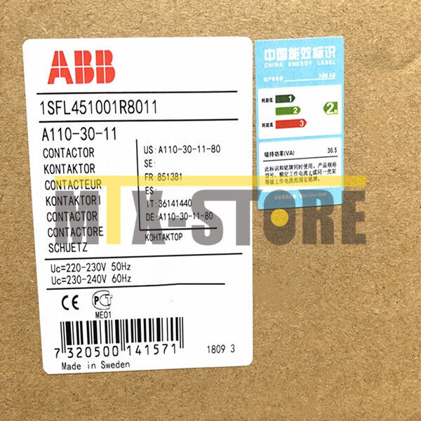 new 1pcs ABB Contactor A110-30-11 220VAC ( A1103011220VAC ) - ABB