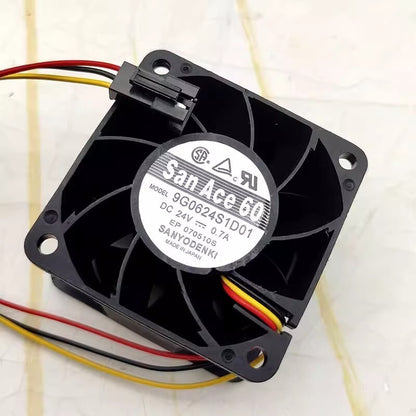 Sanyo 9G0624S1D01 DC24V 0.7A 6038 3-Wire Unit Cooling Fan