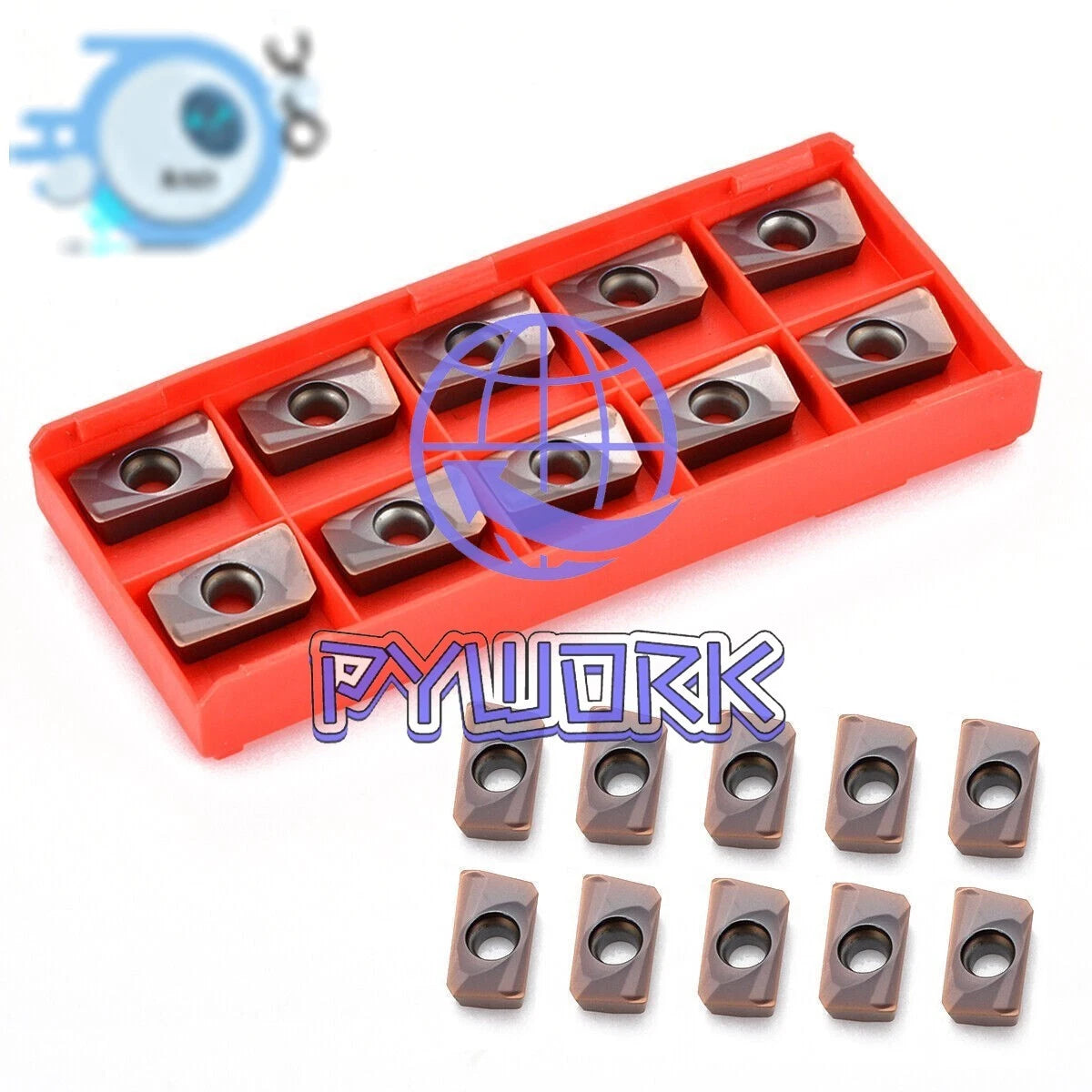 10Pcs For 400R APMT1604PDER-H2 Carbide Inserts APKT1604 25R0.8 Indexable inserts